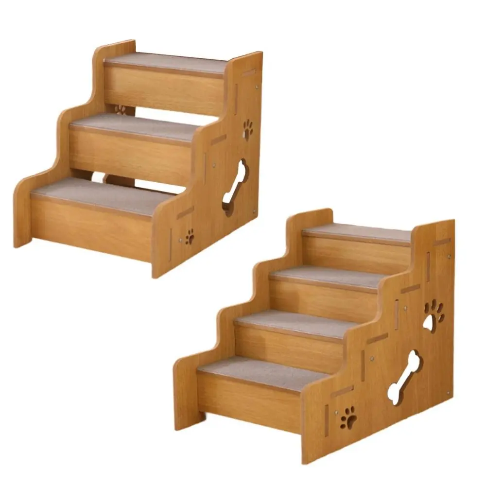 Dog Stairs for High Bed, Wooden Pet Stairs, Dog And Cat Steps, Ladder for Bed, Sofa, Car