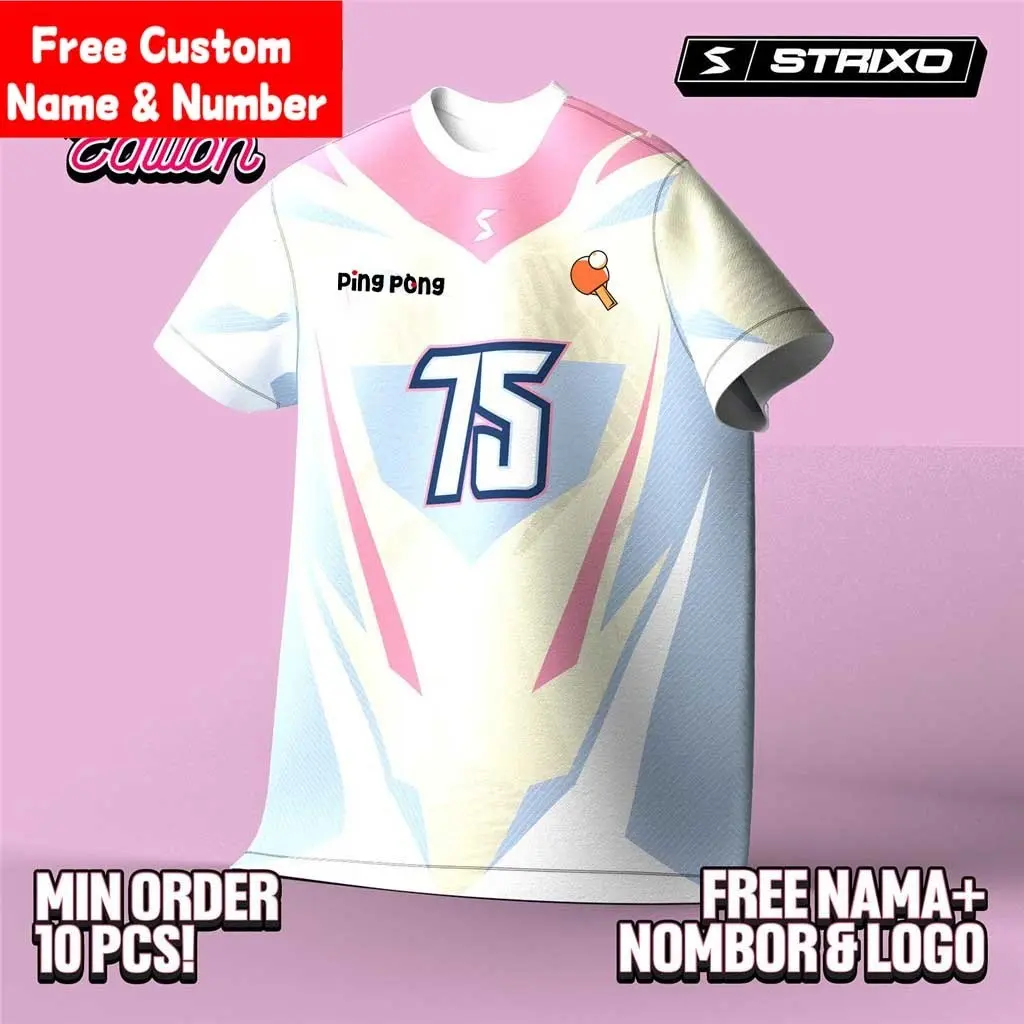 2024 Jersey print premium custom name and number MESTILAH BAJU TEAM PING PONG YANG STYLE!