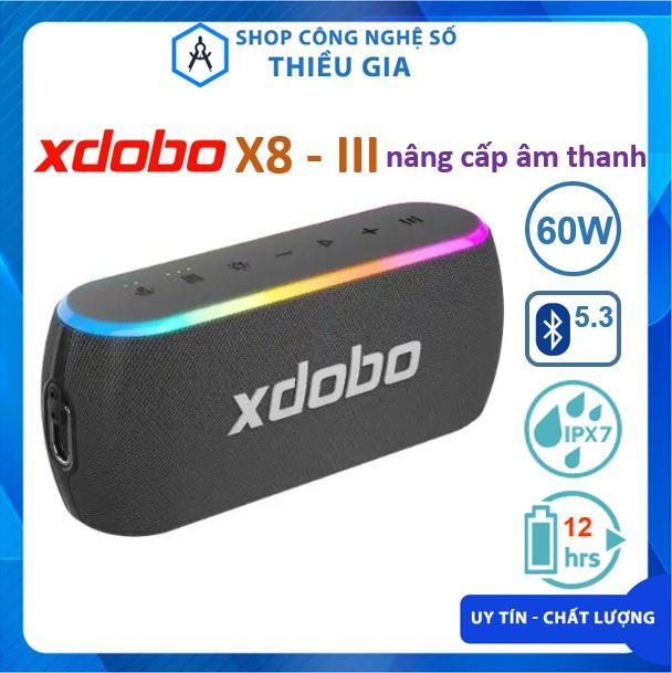 Loa Bluetooth siêu trầm Xdobo X8 III bản nâng cấp 2023 60W - DSP - TWS - IPX7 - Led RGB trang trí có thể điều chỉnh