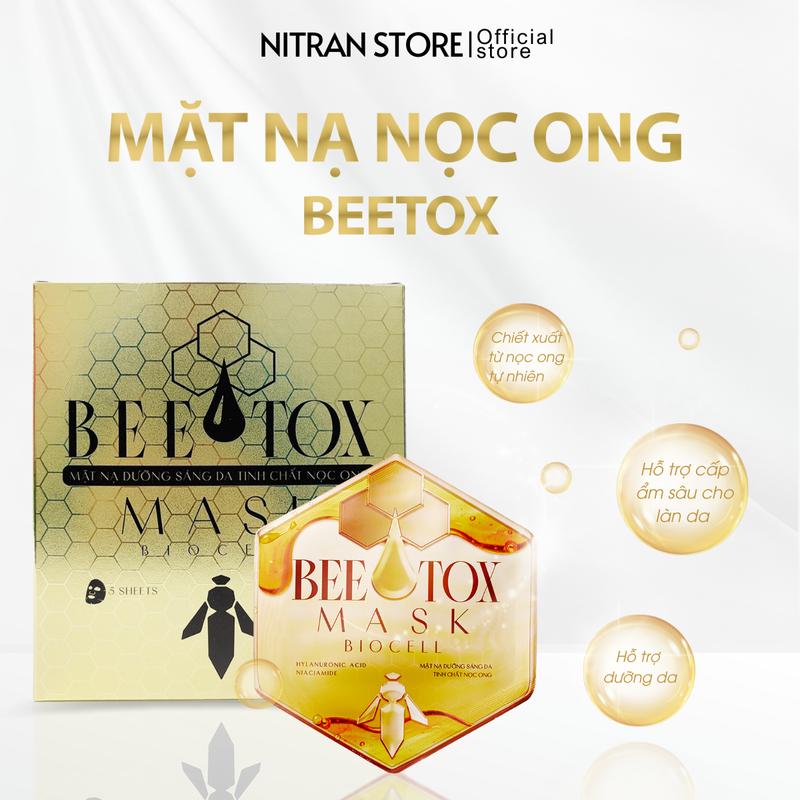  Mặt Nạ Biocell - Tinh Chất Nọc Ong Hỗ Trợ Cấp Ẩm Cho Da - Hộp 5 Miếng Skincare Làm Đẹp Da Mask Đắp Mặt Dưỡng Da Mặt Dưỡng Ẩm Da Kem Face Nữ Chăm Da Đón Tết 