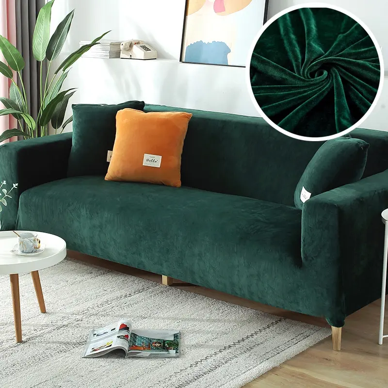 Bọc Ghế Sofa Vải Nhung, Bọc Bụi, Co Giãn, Bọc Đi Văng Hệ Thống, Vỏ Sofa Hình Chữ L, Vỏ Ghế Sofa Ghế Dài, Thích Hợp Cho Phòng Khách, 1 Cái 0