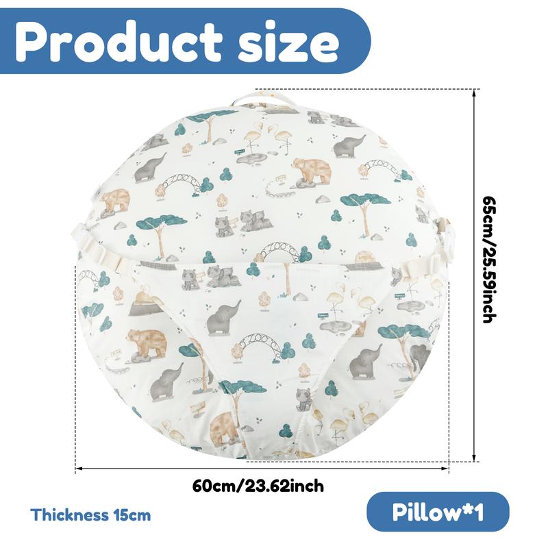 Product Introduction of Anti Roll Newborn Lounger Pillow with Adjustable Strap and Handle Comfortable Baby Lounger Pillow Breathable Newborn Lounger Pillow for Boys Girls 65x60cm usAn6 36