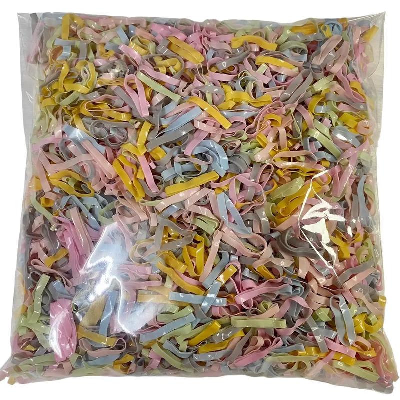   Tặng 10 Kẹp Nhí  500 Gam Thun Chun Cột Tóc 5 Màu Pastel Bản To Siêu Dai Không Đứt Dành Cho Nữ Nhung Titan Women 