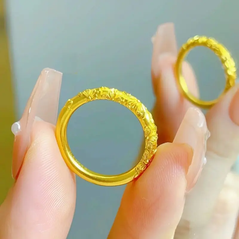 Bauhinia Ancient Cherry Blossom Ring Simple Fashion Gift for Girlfriend