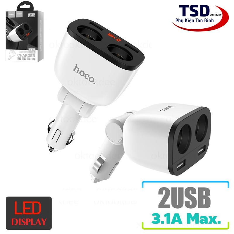 Tẩu Sạc Ô tô Đa Năng Chia Tẩu Hoco Z28 Chính Hãng 0