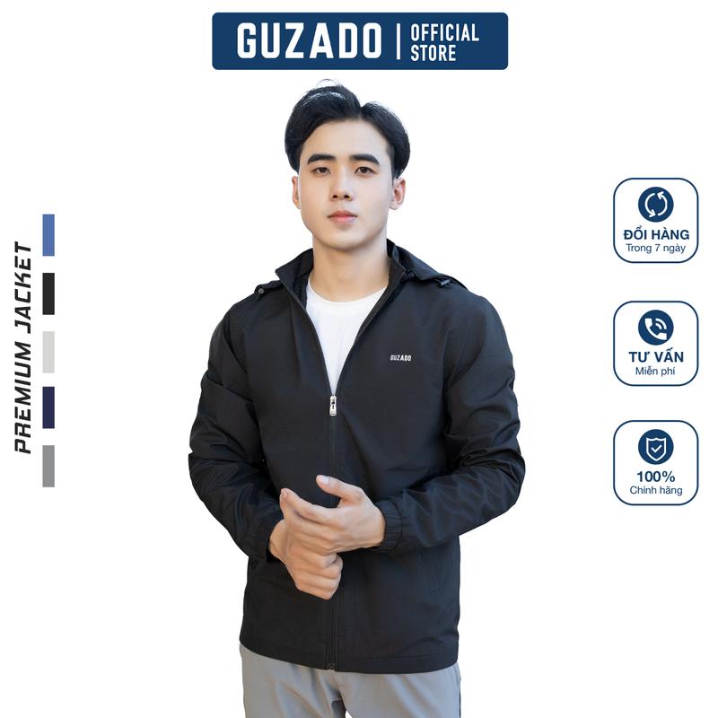 Áo Khoác Gió Nam Phong Cách Trẻ Trung Với 5 Màu Cơ Bản Dễ Phối Đồ Thương Hiệu GUZADO GKG15