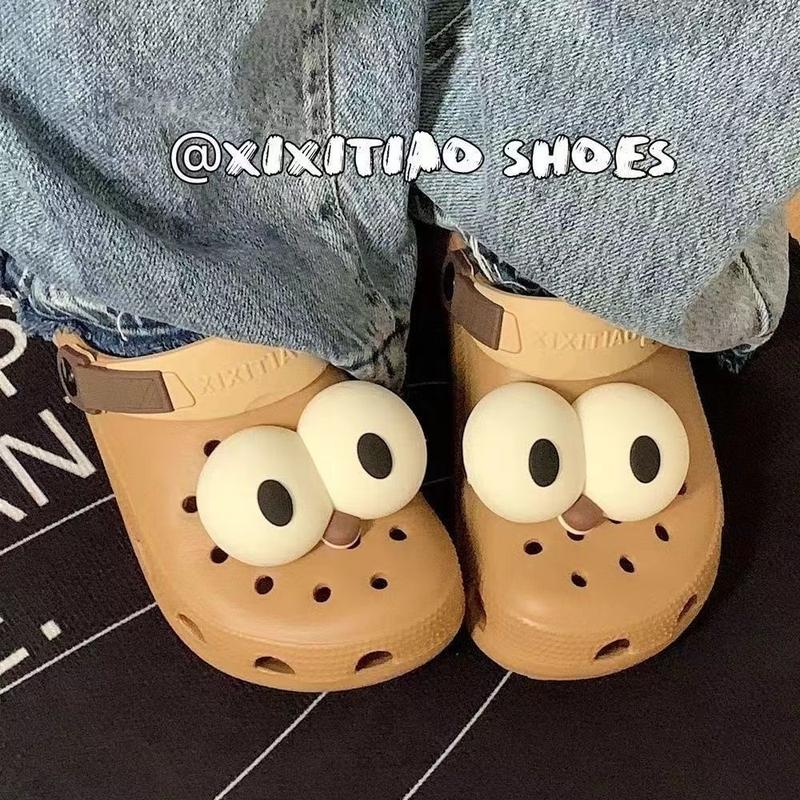 Product Introduction of Charm Giày, Thiết Kế Mắt To Dễ Thương Và Vui Nhộn, Dành Cho Crocs, Đồ Trang Trí Giày, Khóa Giày, Hoa Giày Tự Làm 5