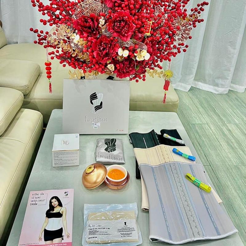  Combo Đai latex Corset Chuẩn Phiên bản Luxury  2023 Cao gừng hoàng cung tặng 2 áo linner 