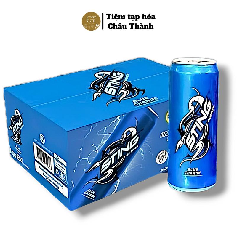[12 Lon Nữa Thùng] Sting Blue Thái Lan (Nước ngọt) vn lon/ thùng sting  xanh dương chai Đường nuoc  ngot nước  ngọt  super