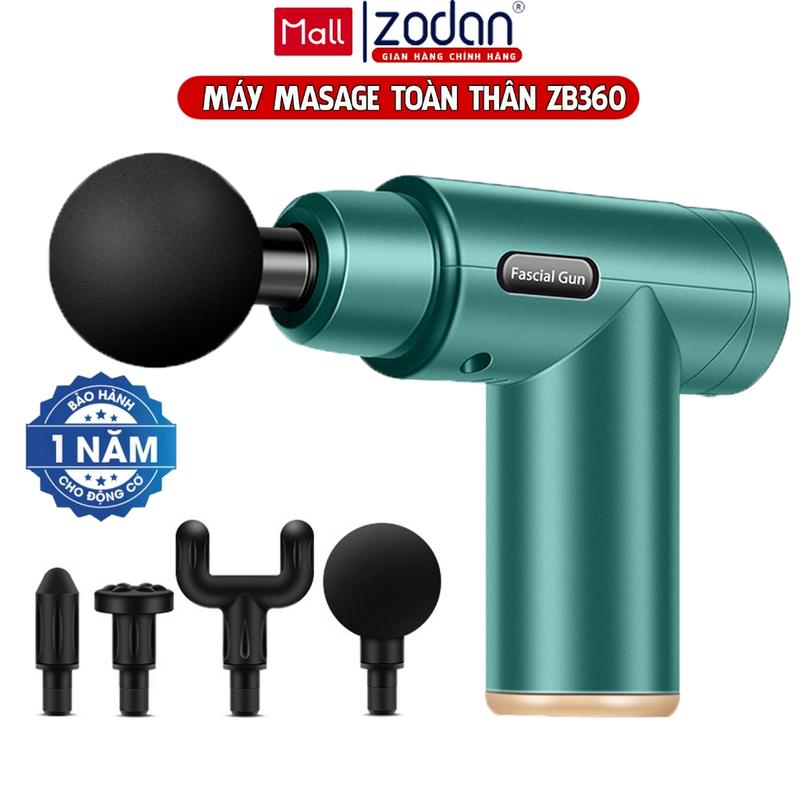 VỪA MỞ BÁN BH 2NĂM Máy mát xa cầm tay máy massage ZODAN ZB360 toàn thân 4 đầu thay thế 6 cấp độ BH 2 NĂM