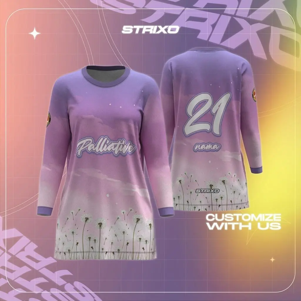 2024 Malaysian Muslim Fashion Sportswear (Purple) Dandelion Style