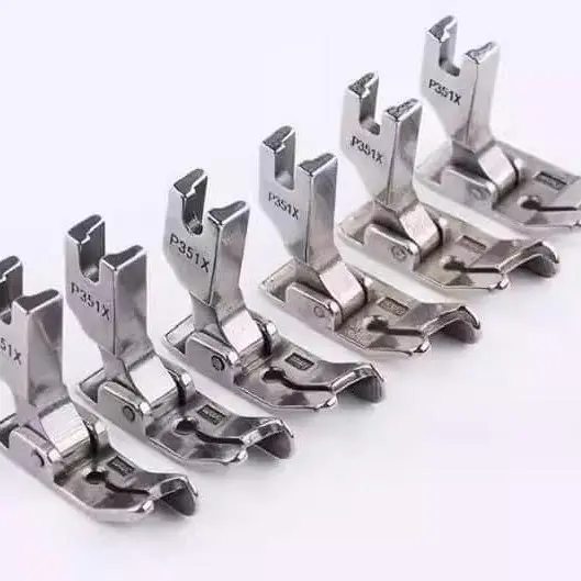 chân vịt mí cạnh mới CHÂN VỊT P351X CÓ GỜ, vừa mí diễu, mí túi, mí khóa, mí cạp kiểu mới dùng cho máy may 1 kim cônghiệp 0
