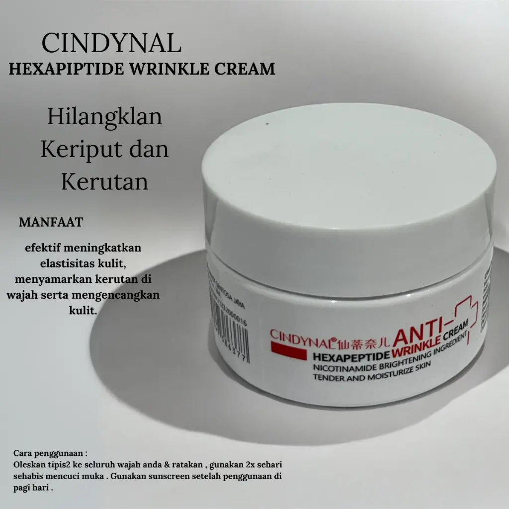 CINDYNAL Moisturizer Hexapeptide anti Wrinkle Cream Pelembab Wajah Penghilang Garis Halus Anti Penuaan Dini
