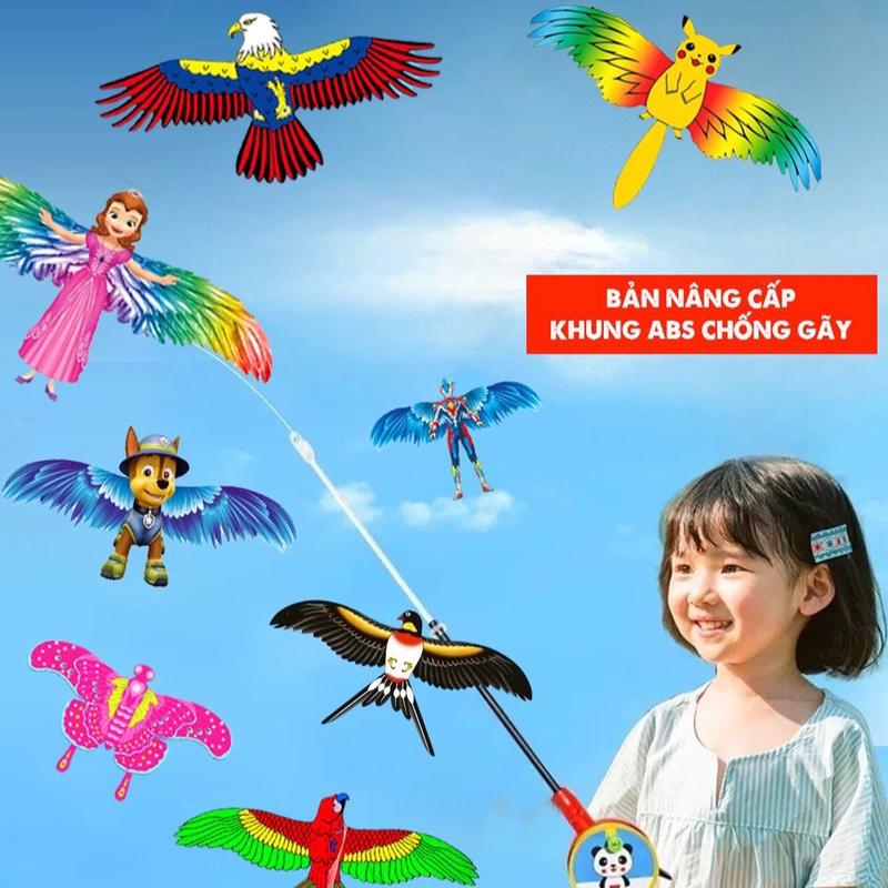  Diều cần câu hoạt hình mini 3D diều vẫy cánh 