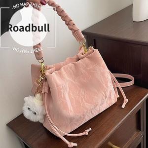 ROADBULL2026新しい,高級感のあるおしゃれなニッチピンクバッグ,レディース新作多用途斜めバッグめバッグめ掛けけけバッグ,ファッショナブルなハンドバッグ,バケットバッグ