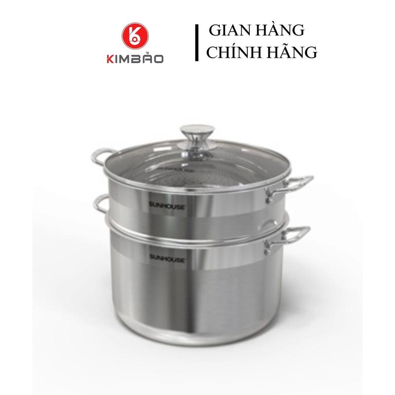 Xửng hấp inox Sunhouse SHG103-28 cm sử dụng trên nhiều loại bếp chaochongdinh  goldsun nồi  hấp xung hap