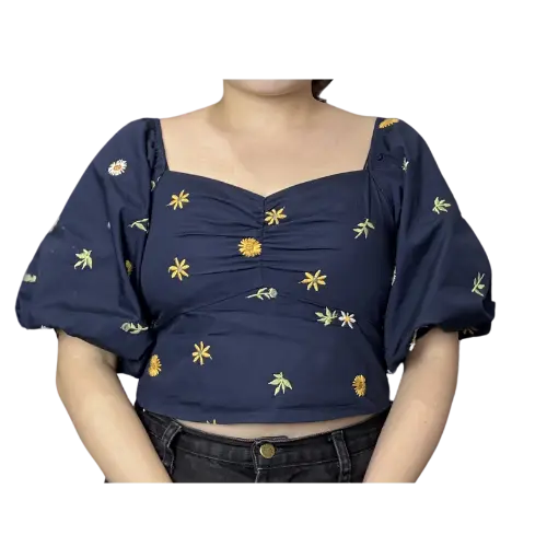 THE MAD THEORIES Trish 2.0 Blouse Top (Navy Blue, Sage Green, White)