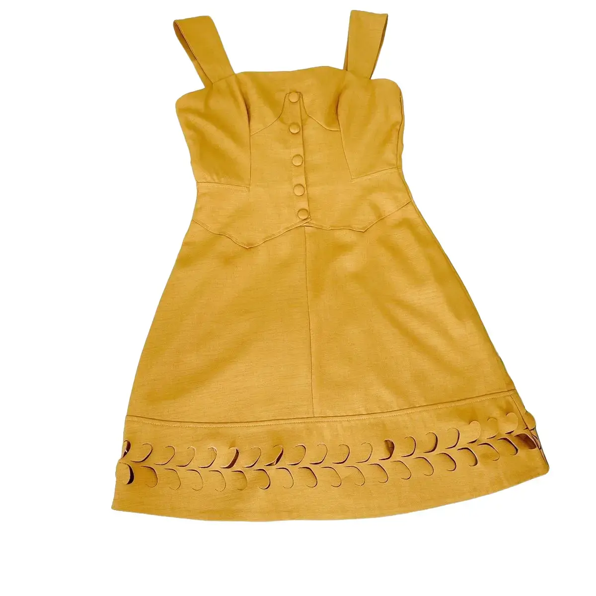 Váy Tết Váy Hai Dây Ngắn Dáng Chữ A Xoè  Ngọc Hân Store Màu Vàng Cho Nữ Voi Voan Dress Women váy  flanes vaytet Khuy vaydodonnoel vay  mactet