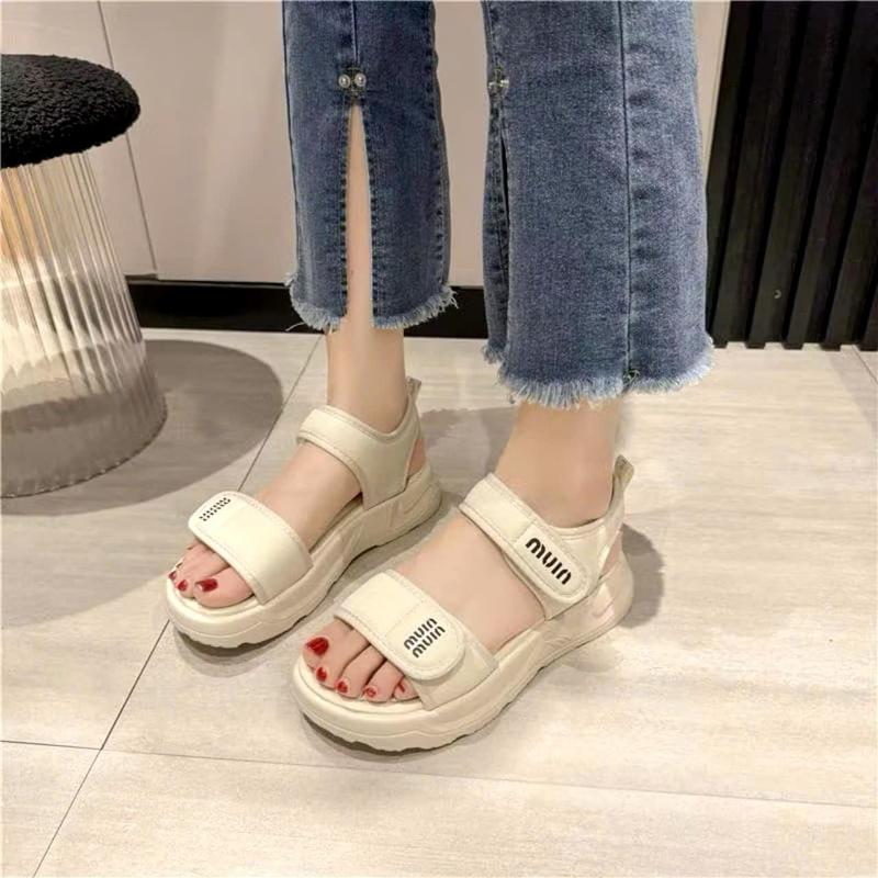 [Có sẵn] Dép Sandal Học Sinh đi học đế 3cm, da mềm, đế êm, 2 quai điều chỉnh được hot trend  ( 3ccm) Nữ 7