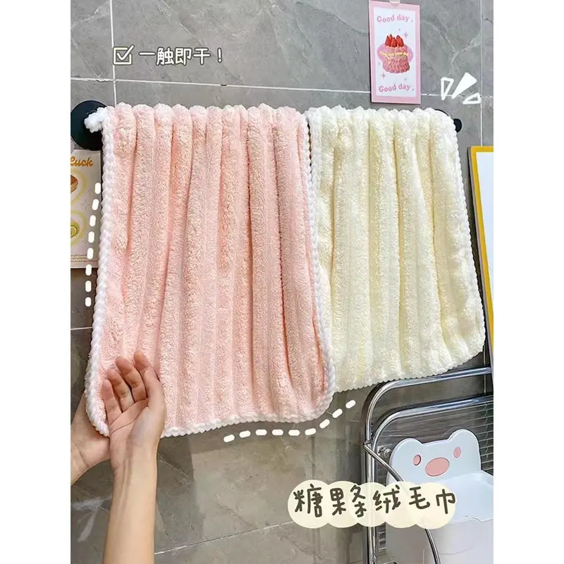 Khăn Gia Dụng Và Rửa Mặt, Chất Liệu Lông Cừu San Hô Cotton Nguyên Chất Thấm Hút, Không Xơ, Thích Hợp Tắm, Dành Cho Nam Và Nữ, Phong Cách Cặp Đôi, Mềm Mại Và Dày Dặn, Hàng Mới Về 1