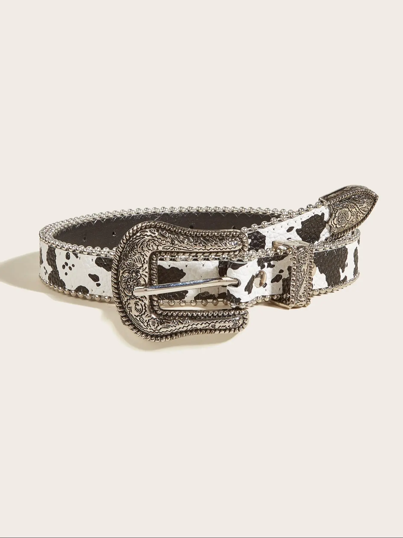 Fashion Cow Pattern Carving Buckle Belt for Women & Girls, Trendy All-match Tape Belt for Daily Wear, Party, Western Cowgirl Exquisite Belt for Birthday Gift