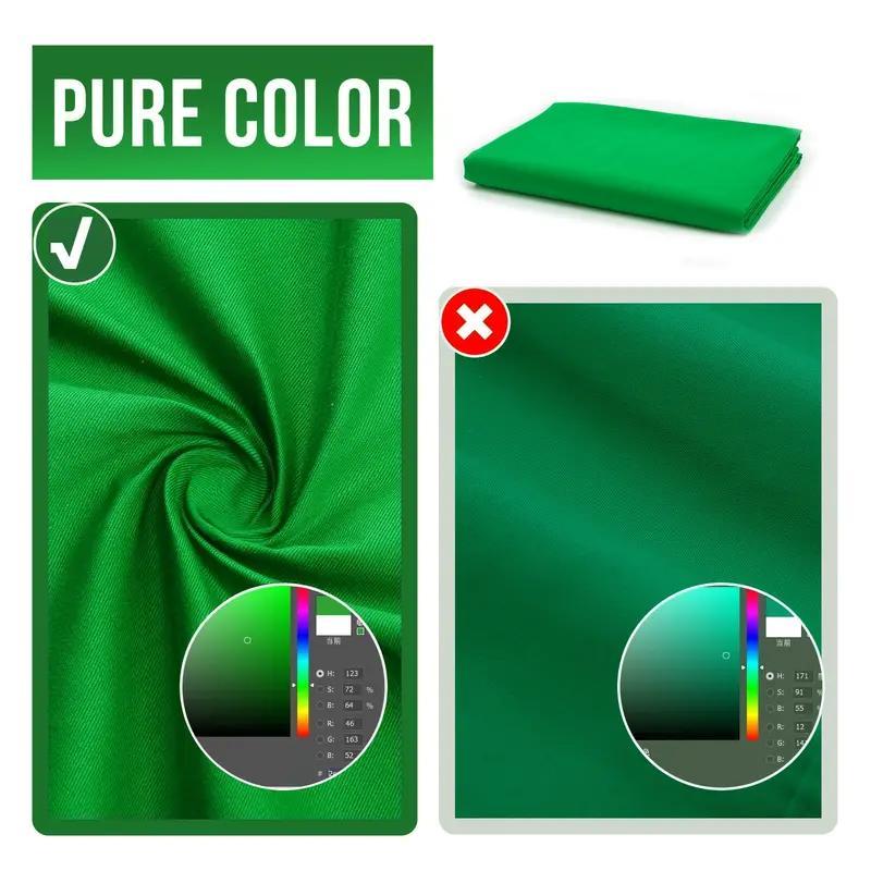 Product Introduction of Portable Green Background Cloth, 1 Set Multipurpose Live Streaming Film & Television Background Cloth, Thick Green Screen Photography, Cutout Cloth, ID Photo Shooting 6