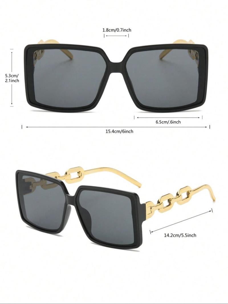 Product Introduction of Unisex Vintage Square Frame Sunglasses, Trendy Casual Sunglasses for Everyday Use, Fashion Accessories for Outdoor Activities 1