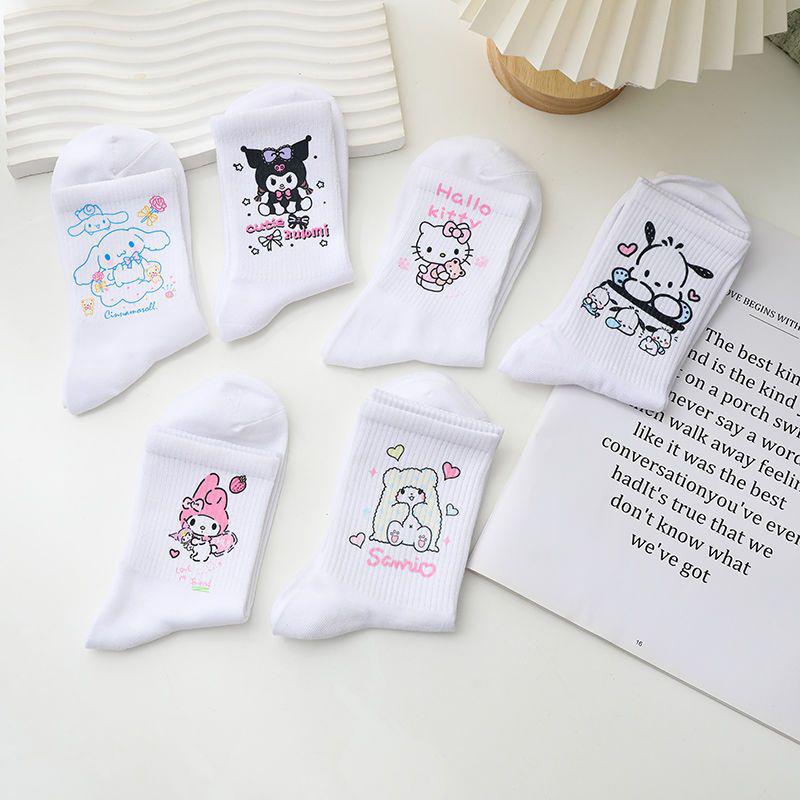 Product Introduction of Tất Bông, Sanrios, Thiết Kế Dễ Thương, Hình Anime Hellokittys Và Mymelody, Tất Giữa Bắp Chân, Dành Cho Phụ Nữ Và Trẻ Em, Tất Ngắn, Thích Hợp Cho Mùa Hè, Tuyệt Vời Làm Quà Tặng, Cho Bé Gái 10