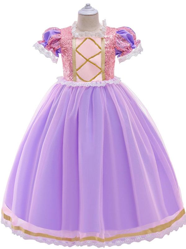 Toddler Girl's Glitter Sequin Tulle Dress with Headband, Elegant Fashion Casual Princess Dress for Party Show Wear, Kids Clothes for All Seasons 2