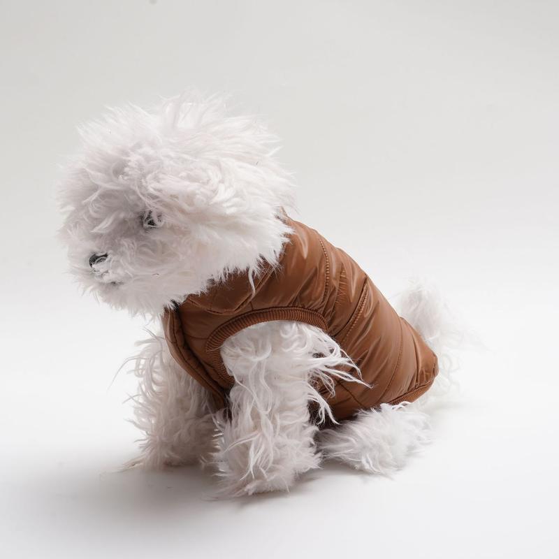 Product Introduction of Solid Color Pet Coat, Warm Comfortable Dog Button Front Jacket, Pet Clothes for Small Dogs, Dog & Cat Clothing Supplies 2
