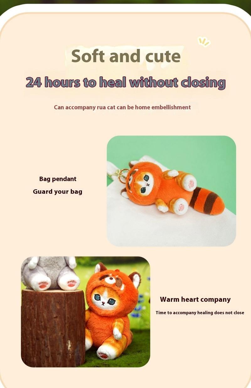Product Introduction of mofusand plush Genuine Mofusand Long Tail Animal Series Plush Pendant Doll Cat Fu Shandi Shark Cat Doll mofusand  plush 10