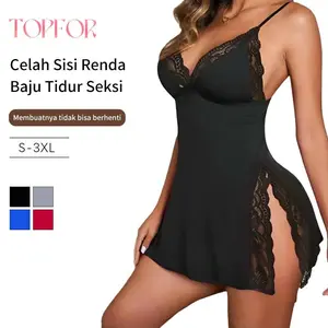 Lace slit sexy nightdress