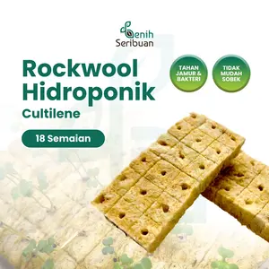 Benih Seribuan - 18 Kotak Rockwool Hidroponik untuk Media Tanam