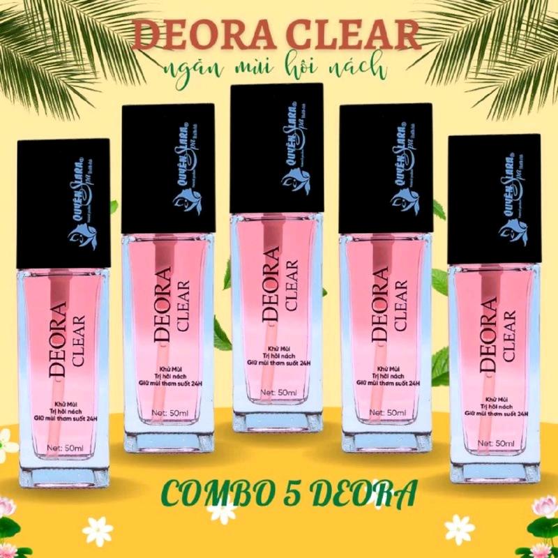 Combo 5 lọ xịt nách Deora clear hương nước hoa 50 ml