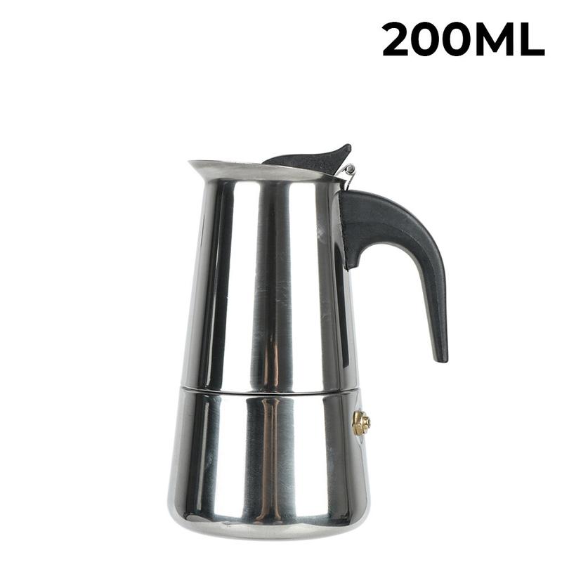 Product Introduction of Periuk Kopi untuk Dapur, Keluli Tahan Karat, Moka Espresso Latte, Penapis Dapur, Pembuat Kopi Moka, Tersedia dalam 2/4 / 6 / 9 Cawan, Periuk Pembuat Kopi Kitchenware 25