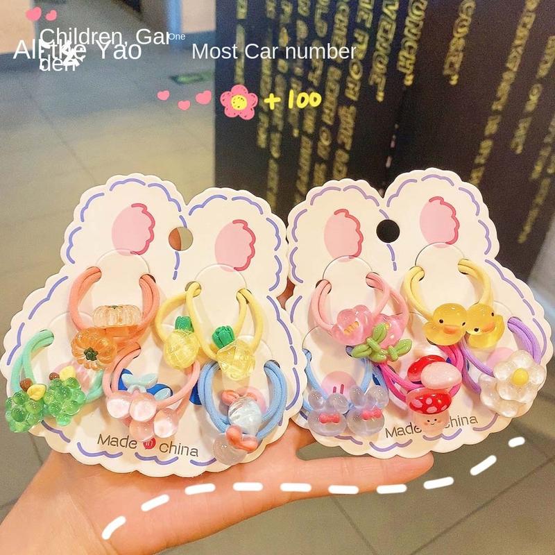 Product Introduction of Wholesale 10pcs/lot Cute Cartoon Kids Hair Ties Children's Elastic Bands Headwear Lovely Kids Ponytail Holders Children's Hair Accessories Headbands Cute Head Decorations 1