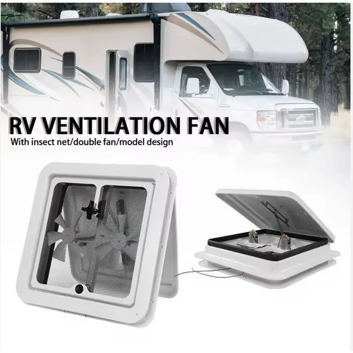RV Roof Vent 14" with 2 fan  [ST 633] 3