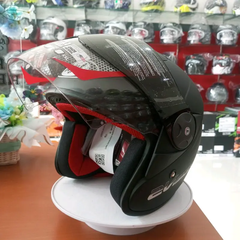 Helm KYT 2 Vision Solid Hitam Doff/Black Matt Original 2