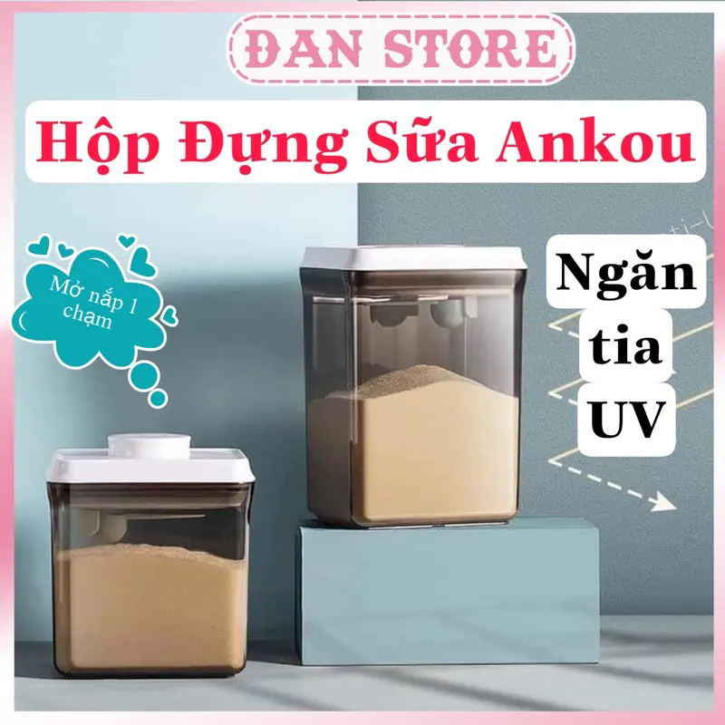 Tặng Sticker- Hộp đựng SCT, đồ khô An kou, Hộp An kou đựng sữa 0