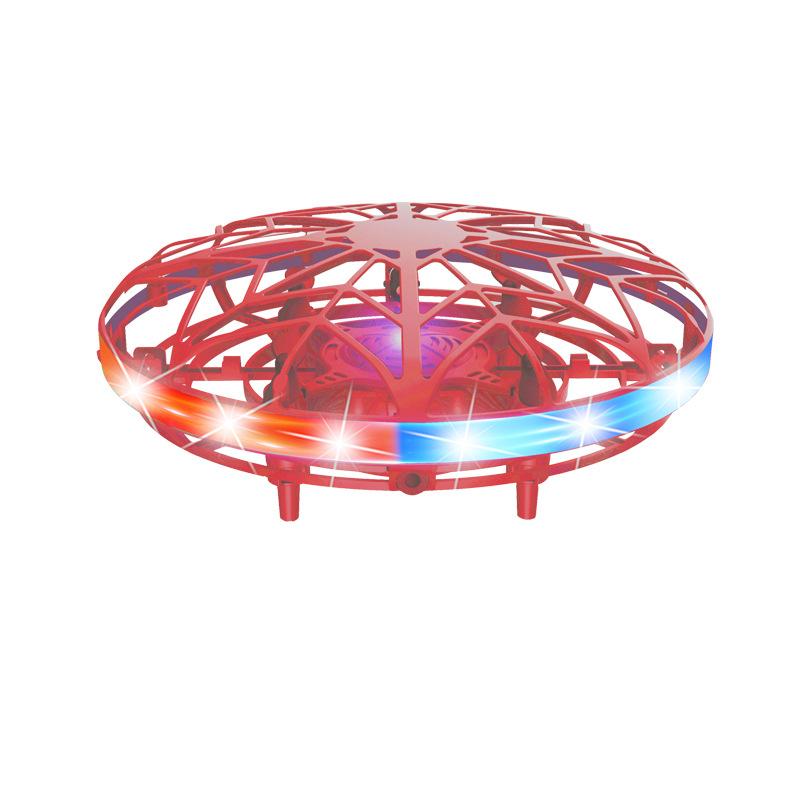 Cross border children's interactive UFO lights up rolling drone toys, induction aircraft, remote-controlled fighter jet 1