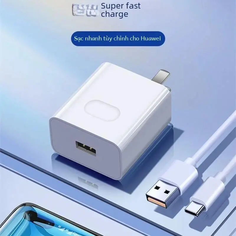 Sạc siêu nhanh 66W, màu trắng, giao diện USB, sạc điện thoại di động, tương thích với Vivo, Xiaomi, Oppo, Huawei, không phải chính hãng