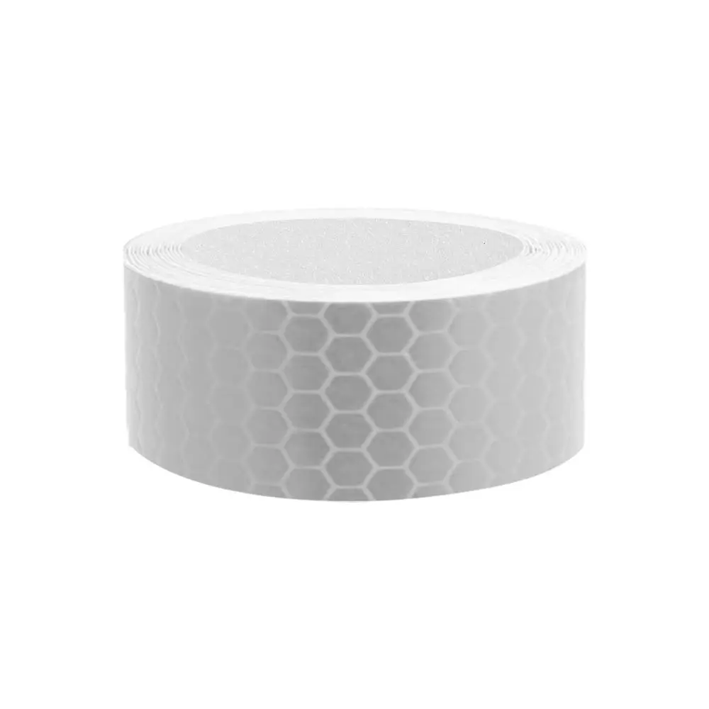Honeycomb Pattern Car Reflective Sticker (1 Roll), Car Safety Warning Reflective Tape, Car Fluorescent Sticker For Car Exterior Decoration