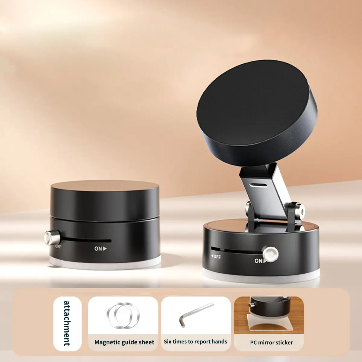 Electric Vacuum Magnetic Suction Cup Phone Mount, 360° Adjustable Magnetic Phone Holder, Cell Phone Holder, Hands-Free Magnetic Cell Phone Holder, Suitable for Car,Bathroom
