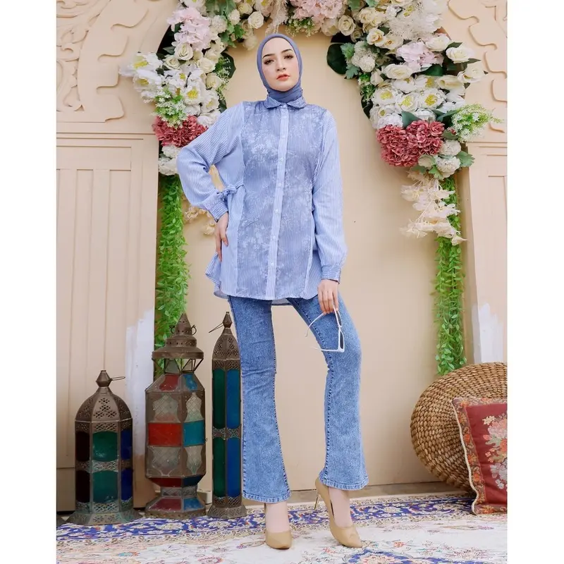 EXTU HERITAGE NAYA BLOUSE ATASAN KEMEJA SALUR (21303,21383) 3