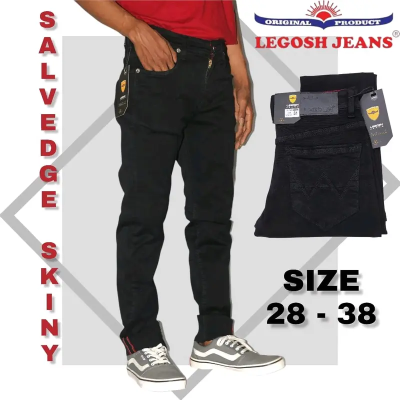 celana slimfit pria original legosh stret/ melar bahan shof jeans tebal  Skinny Pensil 7