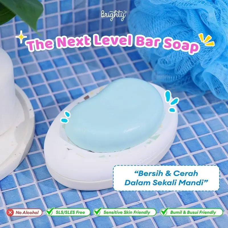 2 Pcs Brighty Glow & Bright Bar Soap Sabun Mandi Pemutih badan sabun pencerah sabun whieting whitening soap 7