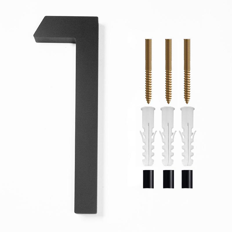 Product Introduction of Address Big Modern Door Alphabet Floating House Number Letters Sign #0-9 Black Numbers 125mm 5 in Home Outdoor 30