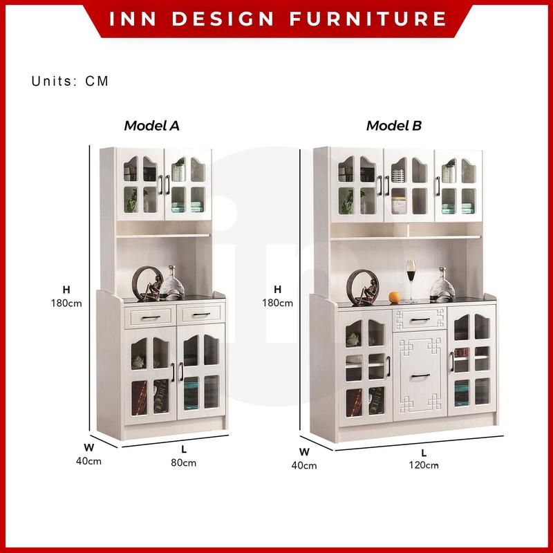 Product Introduction of INNDESIGN ORBIT KITCHEN CABINET WITH GLASS TOP / TOP STORAGE 11