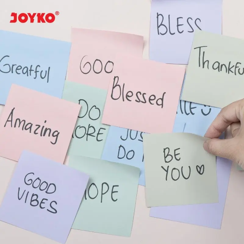 MEMO STICK MORANDI COLOR | STICKY NOTE KERTAS JOYKO MMS-30 | MEMO TEMPEL | PEMBATAS KERTAS 100 SHEETS 75 X 75 Gsm 4