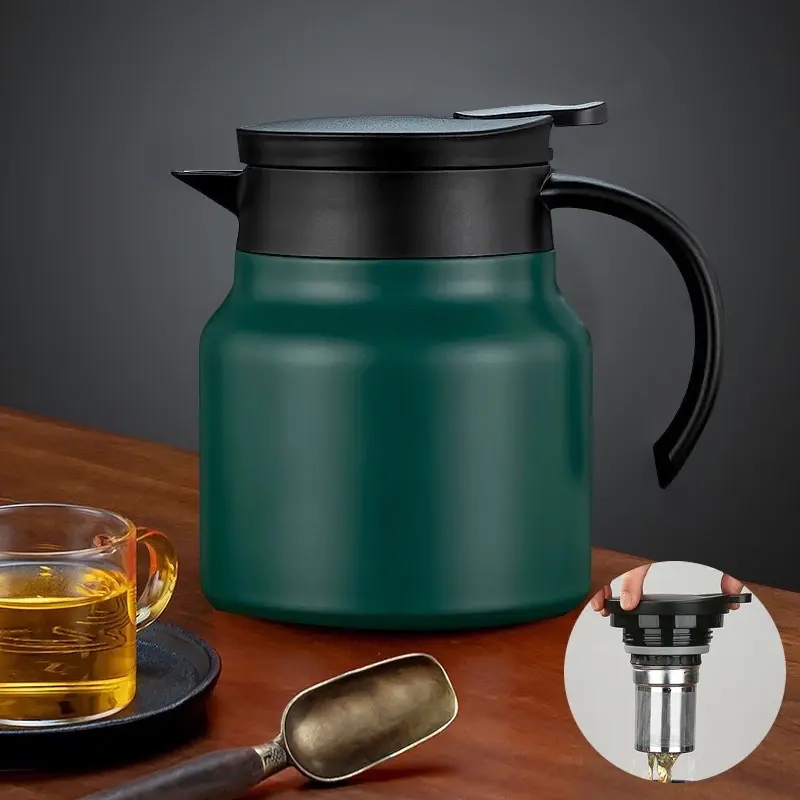 Ấm pha trà giữ nhiệt inox dung tích 1000L có lưới lọc, bình pha trà giữ nhiệt cao cấp giữ nhiêt cao cấp 8